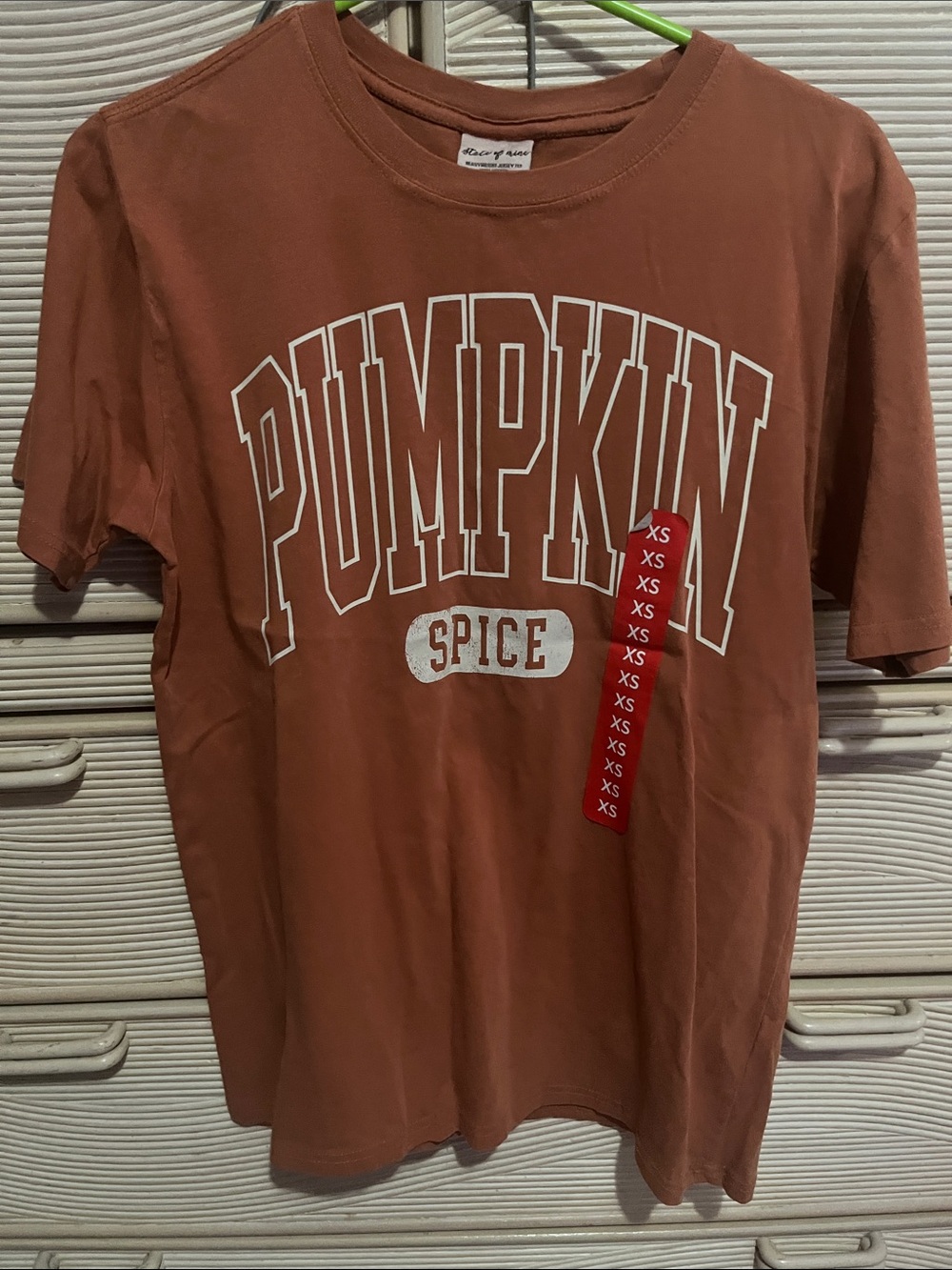 State of Mind Pumpkin Spice Short Sleeve Tee - Rust